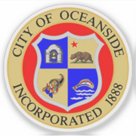 Adesivo Seal of Oceanside, California, USA