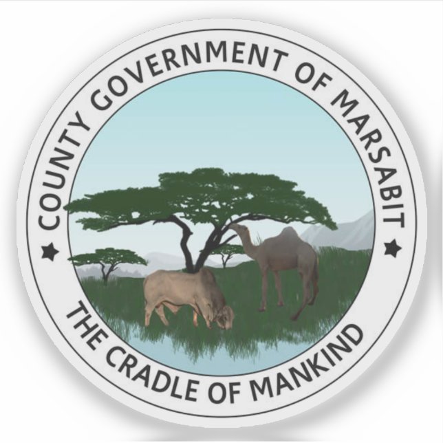 Adesivo Seal of the Marsabit County, the Republic of Kenya (Frente)