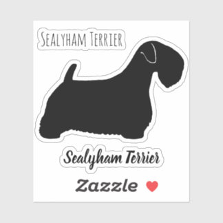 Adesivo Sealyham Terrier Dog Silhoule Sticker