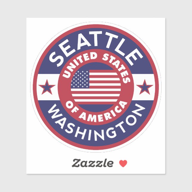 Adesivo SEATTLE, Washington (Folha)