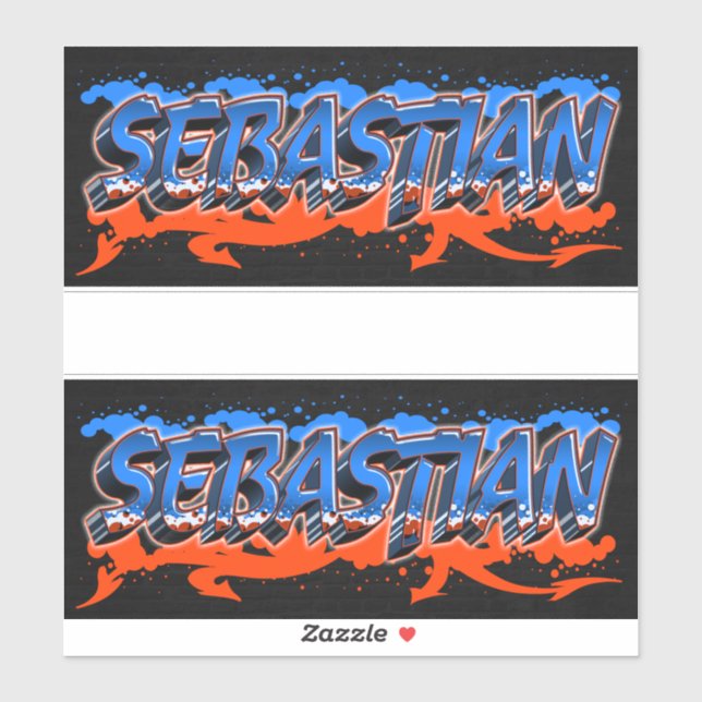 Adesivo Sebastian Vorname Name Graffiti Aufkleber Sticker (Folha)