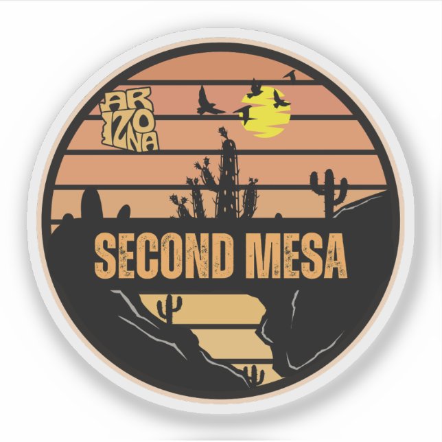 Adesivo Second Mesa, Arizona (Frente)