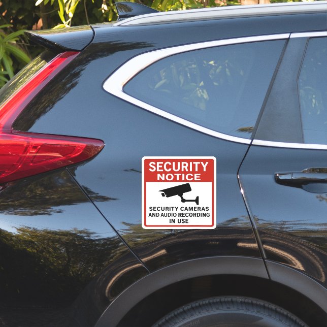 Adesivo Security Notice Sign – Surveillance Cameras  (Lado do carro)