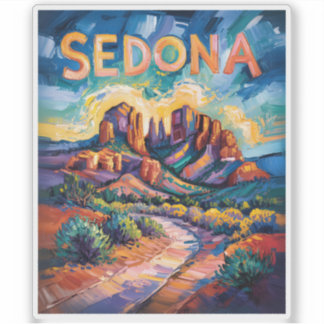 Adesivo Sedona Arizona Cathedral Rock Van Gogh Vibrant Art