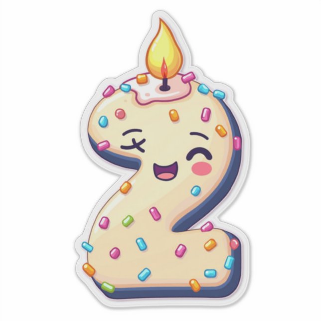 Adesivo segundo aniversário (Frente)