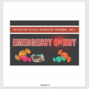 Adesivo Segurança da Construção Funny de Candy Emergência