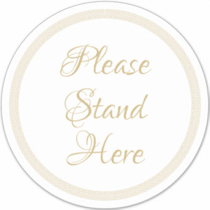 Adesivo Segure Seis Pés À Parte O Círculo De Chão Gran