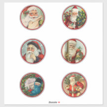 Seis Papais noeis de risco pintados diferentes