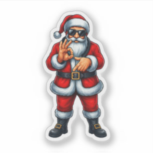 Adesivo Seis Sete 6 7 Meme Papai Noel Natal