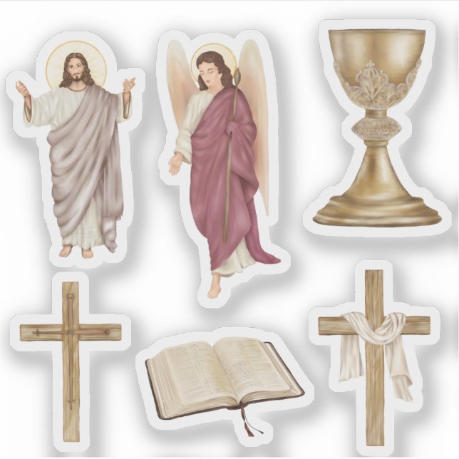 ADESIVO SEIS TRÊS TEMAS CRISTIANOS (Frente)
