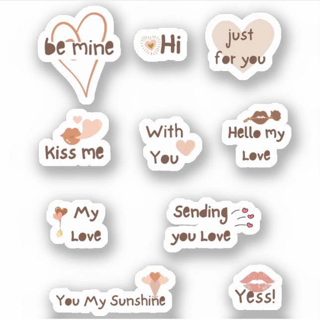 Adesivo Seja a frase estética do meu Namorados Boho (Frente)