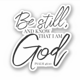 Adesivo Seja Ainda Escritura Moderna Do Psalm 46:10
