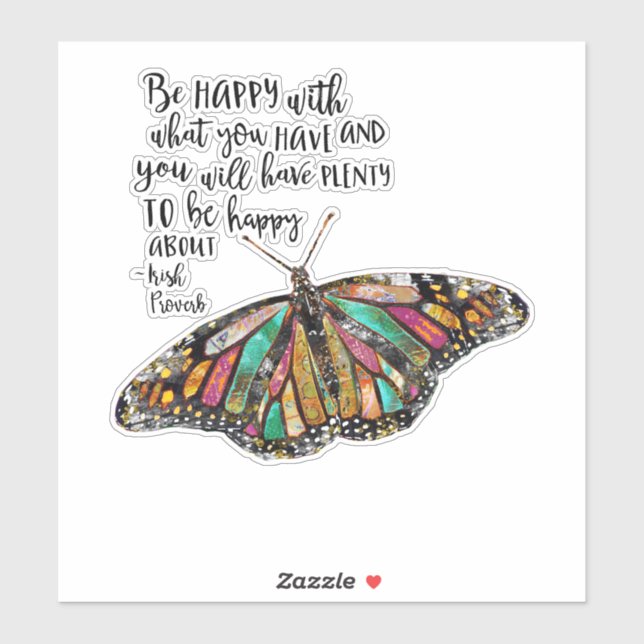 Adesivo Seja feliz (Folha)