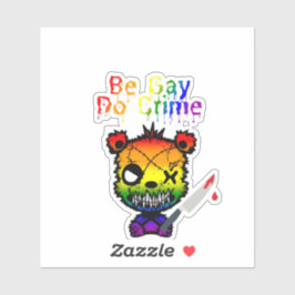 Adesivo Seja Gay, Cometa Crimes Urso do Orgulho LGBTQ+