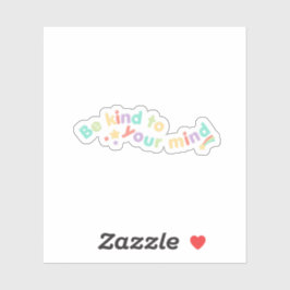 Adesivo Seja gentil com sua mente | Doces de pêssego de Es