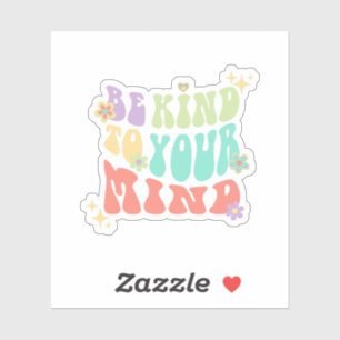 Adesivo Seja gentil com sua mente   Hippie Peach Candy