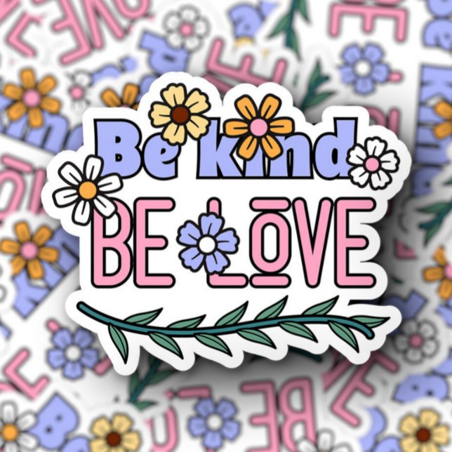 Adesivo Seja gentil em ser uma garrafa de Laptop | Autocol (Be Kind Be Love Affirmation Vinyl Sticker PiggyPrint Stickers.)