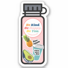 Adesivo Seja gentil. Seja feliz. Seja Você. Vinheta de vin