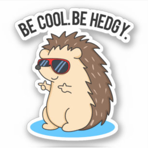 Adesivo Seja Legal, seja engraçado, Hedgehog Pun.