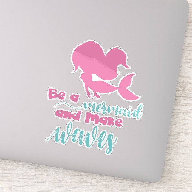Adesivo Seja Uma Sereia E Faça Ondas, Silhueta Sereia (Detalhe)