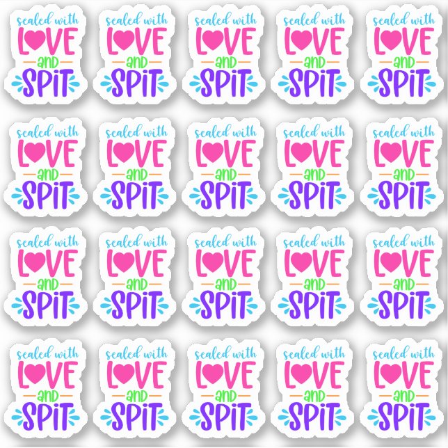 Adesivo Selado com amor e ponta - vinil Sticker (Frente)