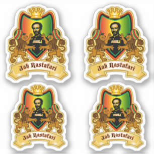 Adesivo Selassie Rasta Crest