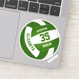 Adesivo seleção branca verde cores voleibol feminino