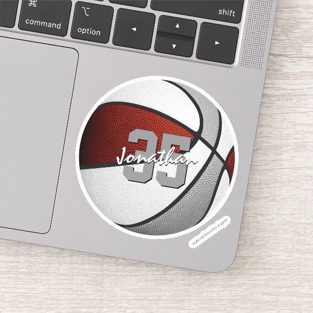 Adesivo seleção de basquete da cinza maroon colorido prese (Detalhe)