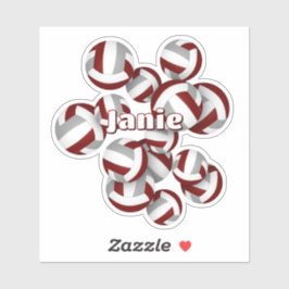 Adesivo seleção de cinzas de maroon cores volleybolas