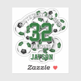 Adesivo seleção de futebol preto verde cores rapazes