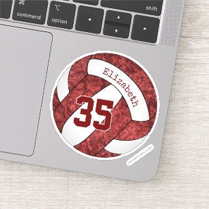 Adesivo seleção de vôlei para garotas de marrom colore núm