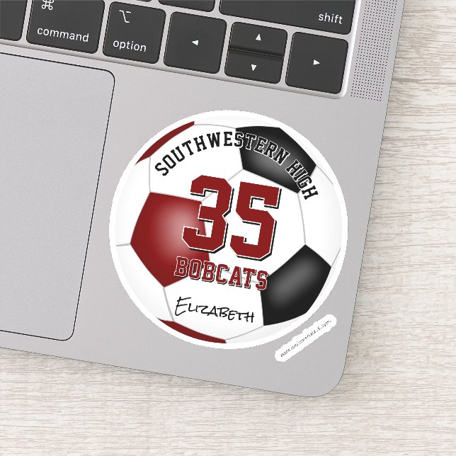 Adesivo seleção negra do maroon colorido futebol masculino (Detalhe)