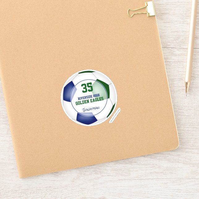 Adesivo seleção verde azul de futebol cores rapazes (Notebook)