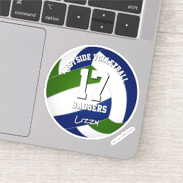 Adesivo seleção verde azul de voleibol