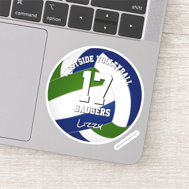 Adesivo seleção verde azul de voleibol (Detalhe)