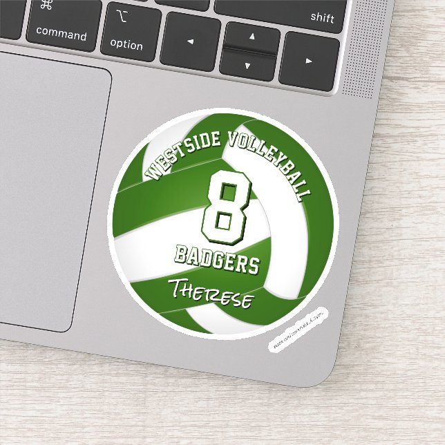 Adesivo seleção verde colorido voleibol (Detalhe)