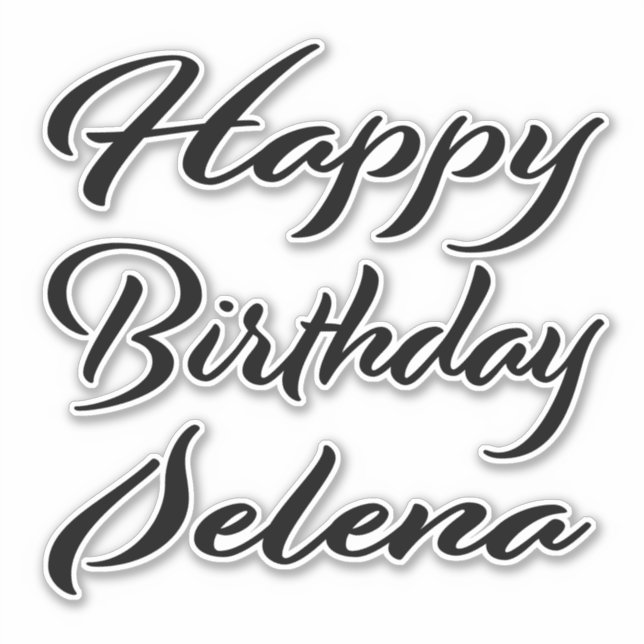 Adesivo Selena Name Vorname black Sticker Geburtstag (Frente)