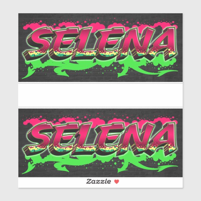 Adesivo Selena Vorname Name Graffiti Aufkleber Sticker (Folha)