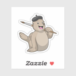 Adesivo Selo como Pintor com Pintor