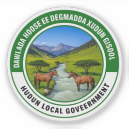 Adesivo Selo da cidade de Hudun, Somália