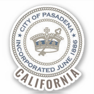 Adesivo Selo da Cidade de Pasadena, Califórnia