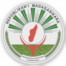 Adesivo Selo da República de Madagascar (1993-1998)