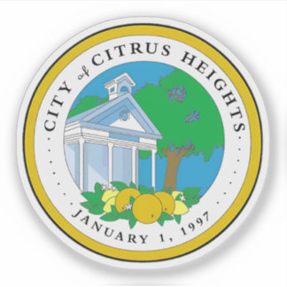 Adesivo Selo de Citrus Heights, Califórnia, EUA