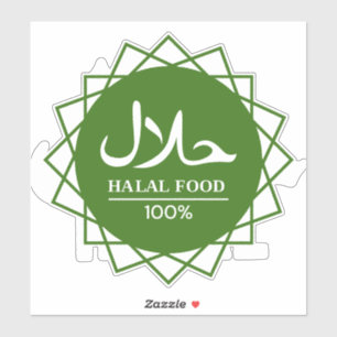 Adesivo Selo de Empresa Árabe Inglês Halal
