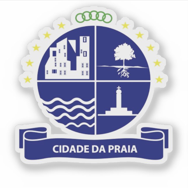 Adesivo Selo de Praia, Cabo Verde (Cabo Verde) (Frente)