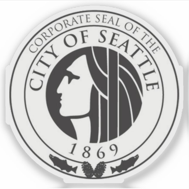 Adesivo Selo de Seattle, Washington, EUA (Frente)