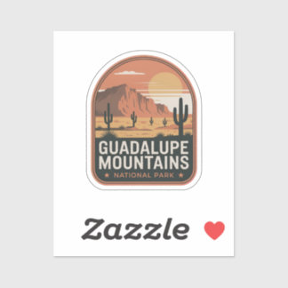 Adesivo Selo de Viagem do Deserto Retro das Montanhas Guad