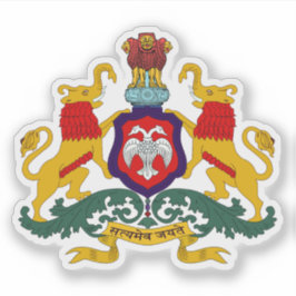 Adesivo Selo do Estado de Karnataka, Índia