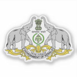 Adesivo Selo do Estado de Kerala, Índia