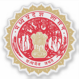 Adesivo Selo do Estado de Madhya Pradesh, Índia